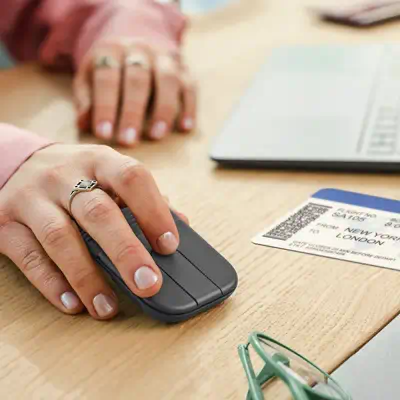 Logitech Mobi Fold souris Voyage Ambidextre RF sans fil + Bluetooth Optique 4000 DPI - Souris - visuel 3