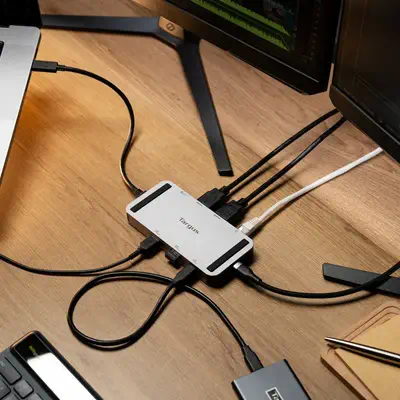 Targus DOCK429GL station d'accueil Avec fil USB4 Argent - Station d'accueil pour portable - visuel 8
