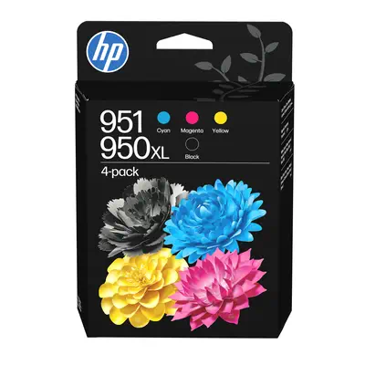 950XL Pack de 4 cartouches d’encre noire / HP 951 Pack de 4 cartouches d’encre cyan/magenta/jaune au - Cartouches d'encre - visuel 1