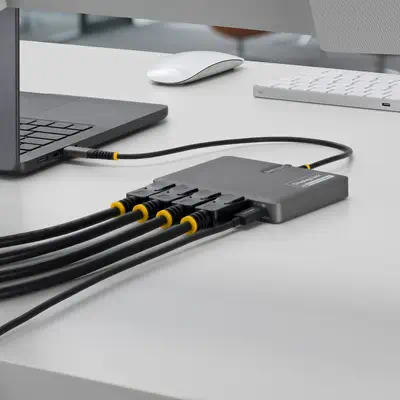 StarTech.com QUAD-USB-DP-ADAPT station d'accueil Avec fil USB 3.2 Gen 1 (3.1 Gen 1) Type-C Gris - Station d'accueil pour portable - visuel 5