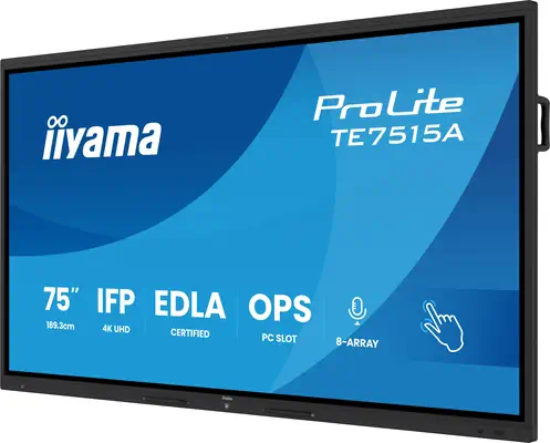 iiyama TE7515A-B2AG Écran d'affichage dynamique En forme de kiosk 190,5 cm (75") Wifi 550 cd/m² 4K U - Affichage dynamique - visuel 6