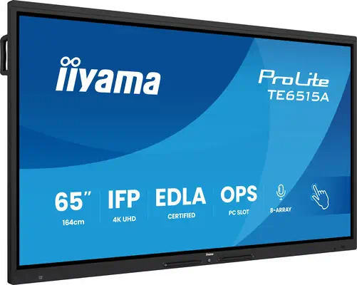 iiyama TE6515A-B2AG Écran d'affichage dynamique En forme de kiosk 163,8 cm (64.5") Wifi 550 cd/m² 4K - Affichage dynamique - visuel 1