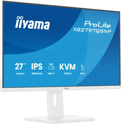 iiyama ProLite XB2797QSNP-W1 écran plat de PC 68,6 cm (27") 2560 x 1440 pixels Quad HD LCD Blanc - Ecran Ordinateur - visuel 5