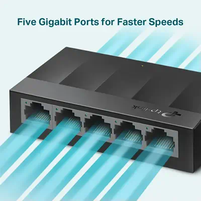 TP-Link LS1005G commutateur réseau Non-géré Gigabit Ethernet (10/100/1000) Noir - Switchs et Hubs - visuel 3