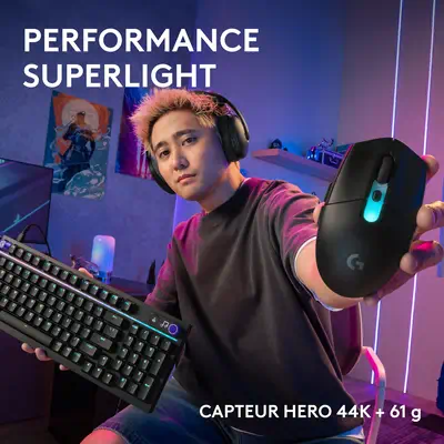 Logitech G305 X SUPERLIGHT-BK-EWR2i-934 - Pack Clavier, souris - visuel 3