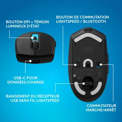 Logitech G305 X SUPERLIGHT-BK-EWR2i-934 - Pack Clavier, souris - visuel 10
