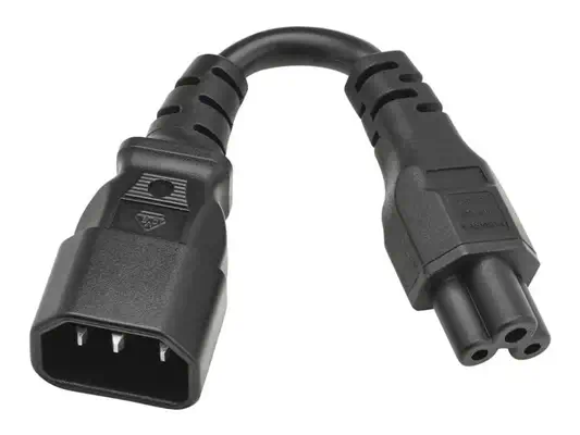 EATON TRIPPLITE Power adapter IEC 60320 C14 to IEC 60320 C5 250V 2.5 A 15cm Black Europe - Eaton - Câble divers - visuel 1