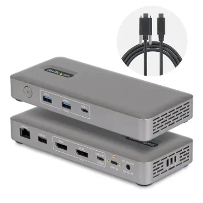 Station d'Accueil USB4, Double Sortie 4K Sans Pilote pour macOS et Windows, Station d'Accueil USB-C  - StarTech - Station d'accueil pour portable - visuel 1