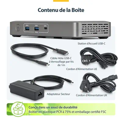 Station d'Accueil USB4, Double Sortie 4K Sans Pilote pour macOS et Windows, Station d'Accueil USB-C  - StarTech - Station d'accueil pour portable - visuel 10