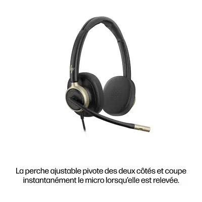 Micro-casque filaire USB binaural HP Poly Mission 825 - Casque Micro - visuel 9