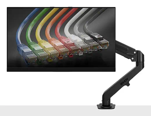 Lindy Support d'écran avec bras à gaz - Noir - Accessoire Vidéoprojecteur - visuel 3