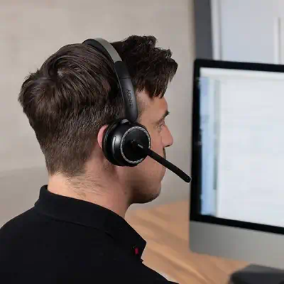 Lindy L118 Casque Sans fil Arceau Bureau/Centre d'appels USB Type-C Bluetooth Socle de chargement No - Casque Micro - visuel 6
