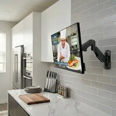 Lindy 40712 support d'écran plat pour bureau 81,3 cm (32") Mur Noir - Accessoire Vidéoprojecteur - visuel 3