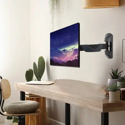 Lindy 40713 support d'écran plat pour bureau 66 cm (26") Mur Noir - Accessoire Vidéoprojecteur - visuel 3