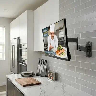 Lindy 40714 support d'écran plat pour bureau 66 cm (26") Mur Noir - Accessoire Vidéoprojecteur - visuel 3