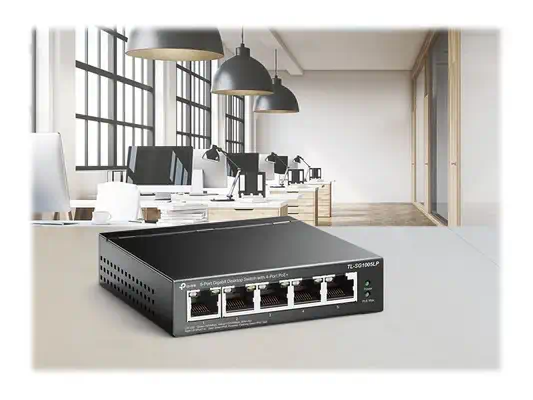 TP-LINK TL-SG1005LP 5-Port Gigabit Desktop Steel Case Switch with 4-Port PoE+ 40W PoE budget - TP-Link - Switchs et Hubs - visuel 4