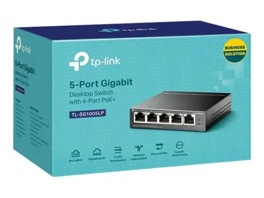 TP-LINK TL-SG1005LP 5-Port Gigabit Desktop Steel Case Switch with 4-Port PoE+ 40W PoE budget - TP-Link - Switchs et Hubs - visuel 2