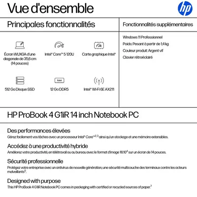 ProBook 4 G1iR 14 inch Notebook PC - HP - PC Portable - visuel 4