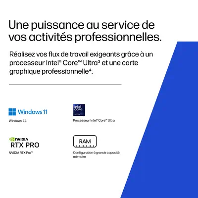 HP DW8D2ET laptop Copilot+ PC Intel Core Ultra 7 356H 40,6 cm (16") WUXGA 24 Go DDR5-SDRAM 1 To SSD  - Station de Travail Mobile - visuel 9
