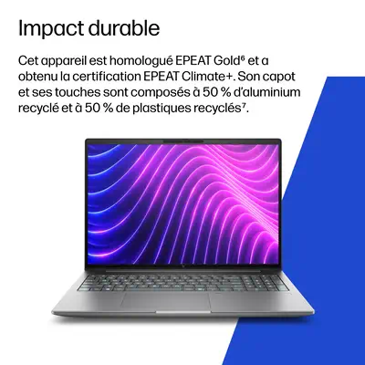 HP DW8D2ET laptop Copilot+ PC Intel Core Ultra 7 356H 40,6 cm (16") WUXGA 24 Go DDR5-SDRAM 1 To SSD  - Station de Travail Mobile - visuel 7