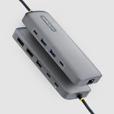 Adaptateur Multiport USB-C vers Deux Ports DisplayPort 10-en-1, Recharge Power Delivery 100 W, 2 x 4 - StarTech - Station d'accueil pour portable - visuel 2