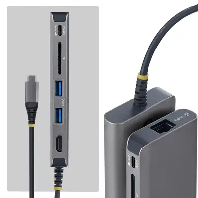 Adaptateur Multiport USB-C vers HDMI, Recharge PD 140W, 4K 60Hz, Hub USB 3 Ports 10 Gbps, Lecteur de - StarTech - Station d'accueil pour portable - visuel 2