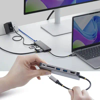 Adaptateur Multiport USB-C vers HDMI, Recharge PD 140W, 4K 60Hz, Hub USB 3 Ports 10 Gbps, Lecteur de - StarTech - Station d'accueil pour portable - visuel 3