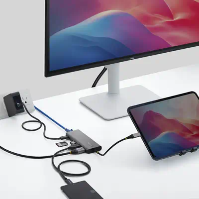 Adaptateur Multiport USB-C vers HDMI, Recharge PD 140W, 4K 60Hz, Hub USB 3 Ports 10 Gbps, Lecteur de - StarTech - Station d'accueil pour portable - visuel 5