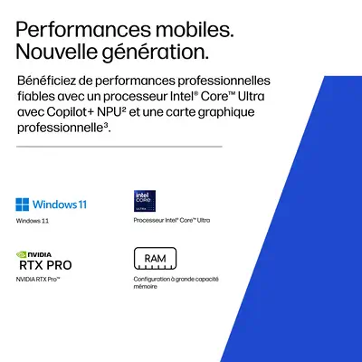 HP DW8D0ET laptop Copilot+ PC Intel Core Ultra 7 356H 40,6 cm (16") WUXGA 24 Go DDR5-SDRAM 1 To SSD  - Station de Travail Mobile - visuel 6