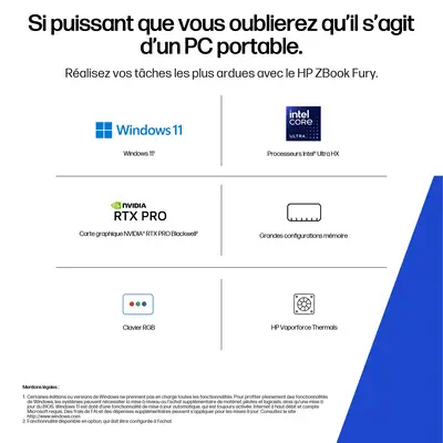 HP DW8E1ET laptop Intel Core Ultra 7 255HX 40,6 cm (16") 2.5K 32 Go DDR5-SDRAM 1 To SSD Wi-Fi 7 (802 - Station de Travail Mobile - visuel 10
