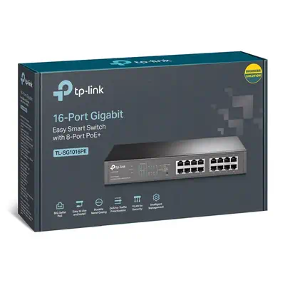 TP-Link TL-SG1016PE commutateur réseau Géré L2 Gigabit Ethernet (10/100/1000) Connexion Ethernet, su - Switchs et Hubs - visuel 4