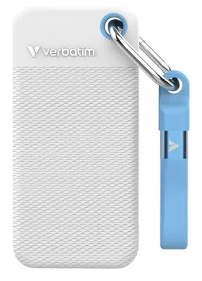 Verbatim Pocket SSD 1 To USB Type-C 3.2 Gen 2 (3.1 Gen 2) Bleu, Blanc - Adaptateur stockage - visuel 1