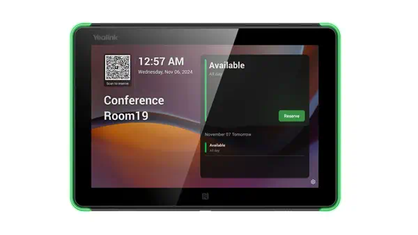 Yealink Room Panel E2 20,3 cm (8") 1280 x 800 pixels LCD 802.11a, 802.11b, 802.11g, Wi-Fi 5 (802.11a - Visioconférence - visuel 1