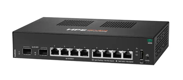 Aruba Networking CX 6000 8p 10M/100M/1G 2p SFP 1G Switch - HP - Switchs et Hubs - visuel 2