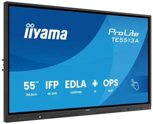iiyama TE5513A-B3AG Écran d'affichage dynamique Écran plat interactif 138,7 cm (54.6") LCD Wifi 500  - Ecran Numérique Interactif - visuel 3