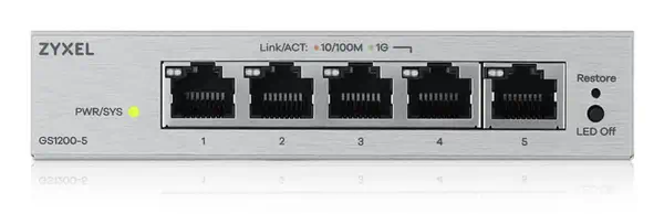 Zyxel GS1200-5V3 Géré L2 Gigabit Ethernet (10/100/1000) Bureau Gris - Switchs et Hubs - visuel 3