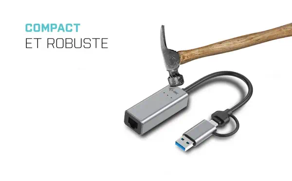 i-tec Metal USB-C/USB-A 2.5Gbps Ethernet Adapter - I-Tec - Carte Réseau - visuel 7