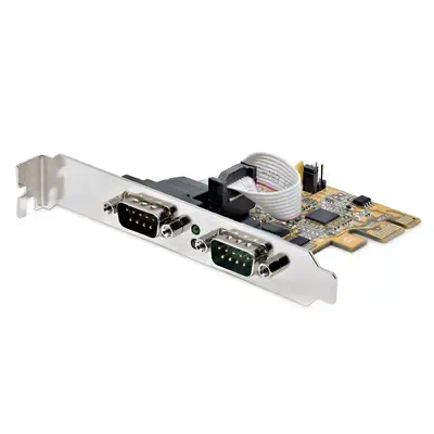 Carte d'Interface Série PCI Express à 2 ports, Carte Série PCIe à 2 Ports vers RS232 (DB9), UART 16C - StarTech - Carte Réseau - visuel 1
