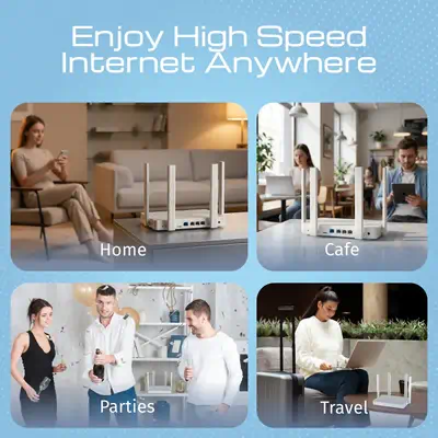 Keenetic Explorer 4G (KN-4910) Modem-routeur 4G Wi-Fi 5 maillé AC1200 avec commutateur intelligent 4 - Routeur - visuel 6