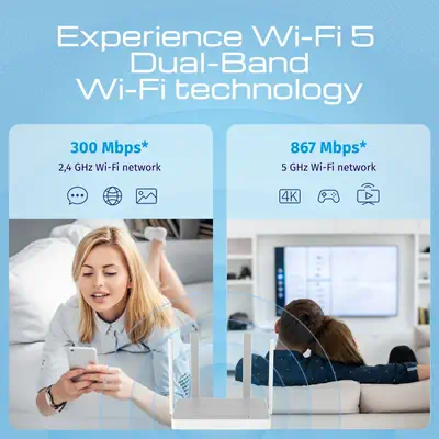 Keenetic Explorer 4G (KN-4910) Modem-routeur 4G Wi-Fi 5 maillé AC1200 avec commutateur intelligent 4 - Routeur - visuel 3