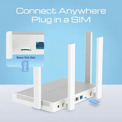 Keenetic Explorer 4G (KN-4910) Modem-routeur 4G Wi-Fi 5 maillé AC1200 avec commutateur intelligent 4 - Routeur - visuel 2