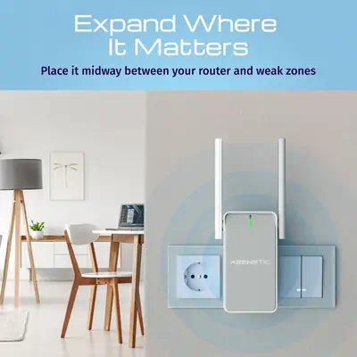 Keenetic Buddy 6 (KN-3411) Amplificateur de la portée du Wi-Fi 6 maillé AX3000 avec port Gigabit Eth - Routeur - visuel 2