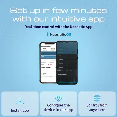 Keenetic Buddy 6 (KN-3411) Amplificateur de la portée du Wi-Fi 6 maillé AX3000 avec port Gigabit Eth - Routeur - visuel 9