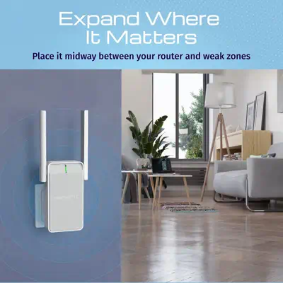 Keenetic Buddy 4 (KN-3211) Amplificateur de portée de Wi-Fi N300 compatible avec un réseau maillé éq - Routeur - visuel 2
