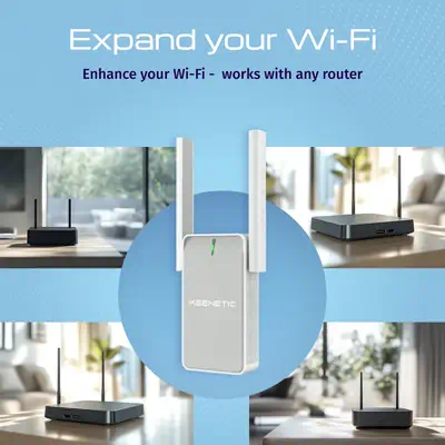 Keenetic Buddy 4 (KN-3211) Amplificateur de portée de Wi-Fi N300 compatible avec un réseau maillé éq - Routeur - visuel 4