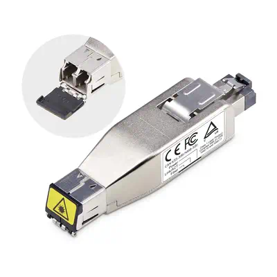 Convertisseur de Média Ethernet Gigabit Fibre vers RJ45, Optique Monomode 10km/Multimode 800m, Alime - StarTech - Accessoire Réseau - visuel 1