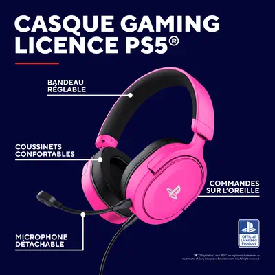 Trust GXT 498P Forta Casque Avec fil Arceau Gaming Rose - Casque Micro - visuel 8