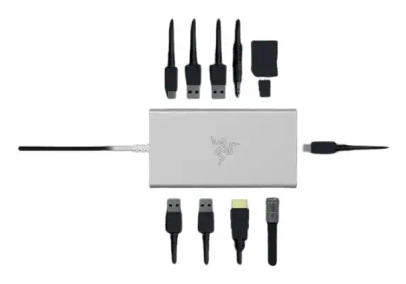 Razer USB-C Dock Avec fil USB 3.2 Gen 1 (3.1 Gen 1) Type-C Aluminium - Accessoire composant - visuel 4
