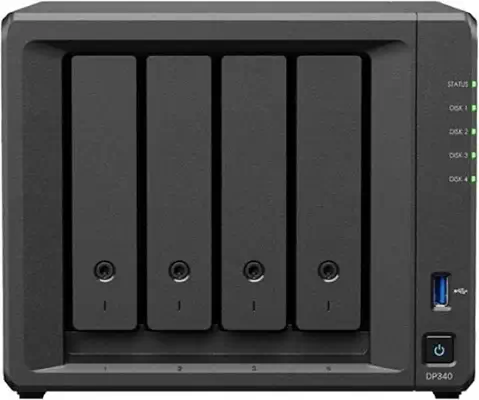 Synology DP340 serveur de stockage NAS Bureau R1600 16 Go 32 To HDD Noir - Serveur NAS - visuel 1