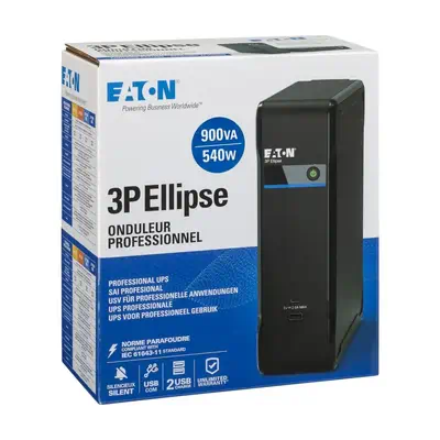 Eaton 3P900UI alimentation d'énergie non interruptible Veille 0,9 kVA 540 W 4 sortie(s) CA - Onduleur - visuel 8